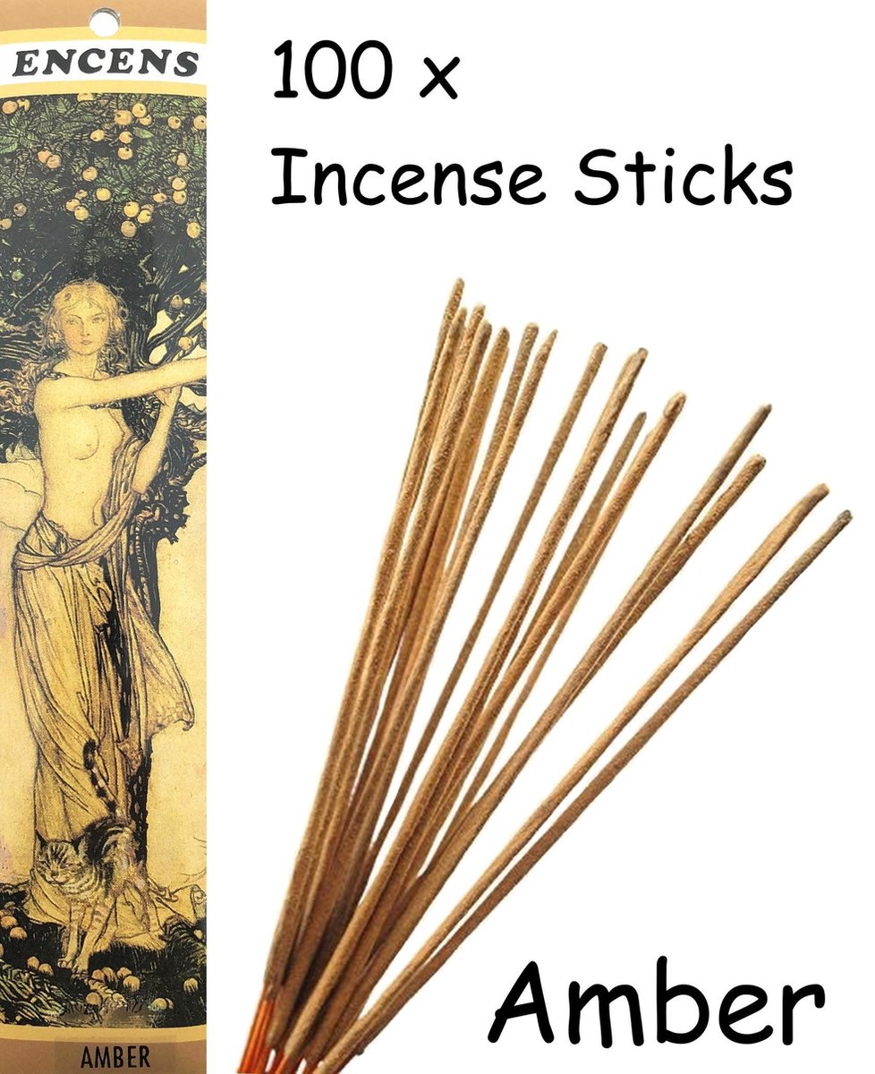 Amber Wierook 100 Stuks Incense sticks - 25cm