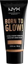 NYX PMU NYX Professional Makeup Born To Glow! Naturally Radiant Foundation - Camel BTGRF12.5 - Foundation - 30 ml