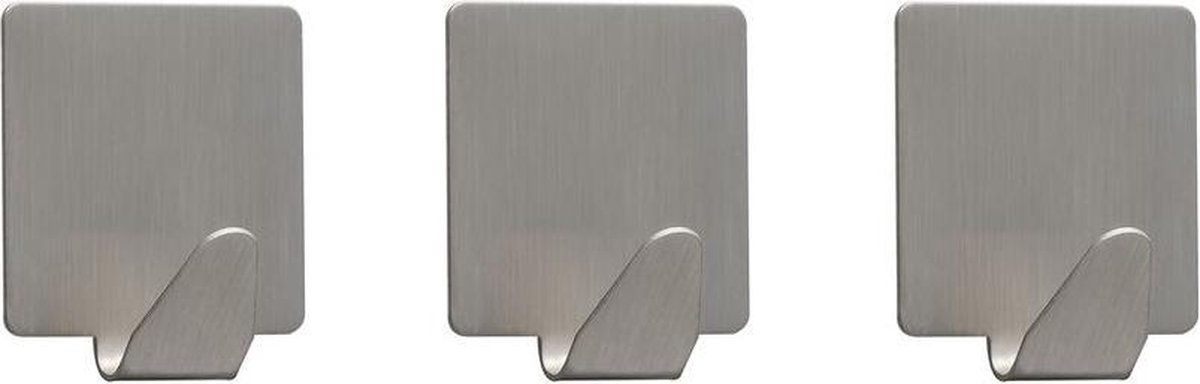 Tiger Haak Baseline Square S - 3 stuks - RVS geborsteld