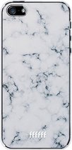 iPhone SE (2016) Hoesje Transparant TPU Case - Classic Marble #ffffff