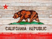 Signs-USA California Flag - Wandbord - 30 x 40 cm
