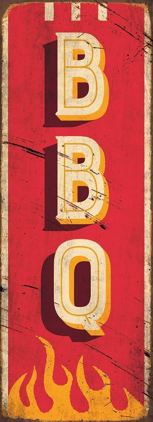 Signs-USA BBQ - Assiette murale - 55 x 20 cm