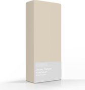 Zachte Jersey Topper Hoeslaken Lits-jumeaux Zand | 160/170/180x200/210/220 | Dikke Kwaliteit | Rondom Elastiek