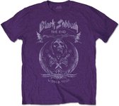 Black Sabbath Heren Tshirt -L- The End Mushroom Cloud Paars