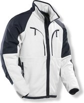 Jobman 1245 Fleece Jacket - Wit/Zwart - Maat M