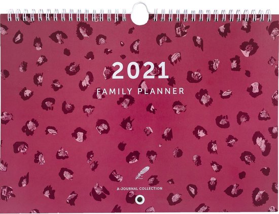 A-Journal Familieplanner 2021 - Luipaard print - A-Journal