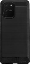 BMAX Carbon soft case hoesje geschikt voor Samsung Galaxy S10 Lite / Soft Cover - Zwart