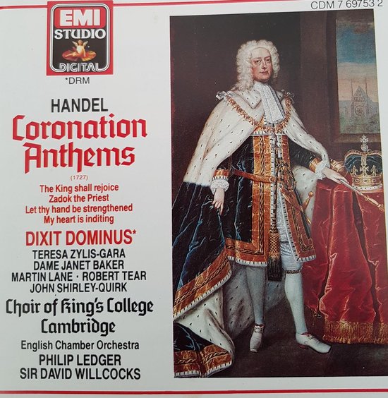 Handel Coronation Anthems  - Sir David Willcocks  & Phillip Ledger