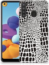 Beschermhoesje Geschikt voor Samsung Galaxy A21 Smartphone hoesje Slangenprint