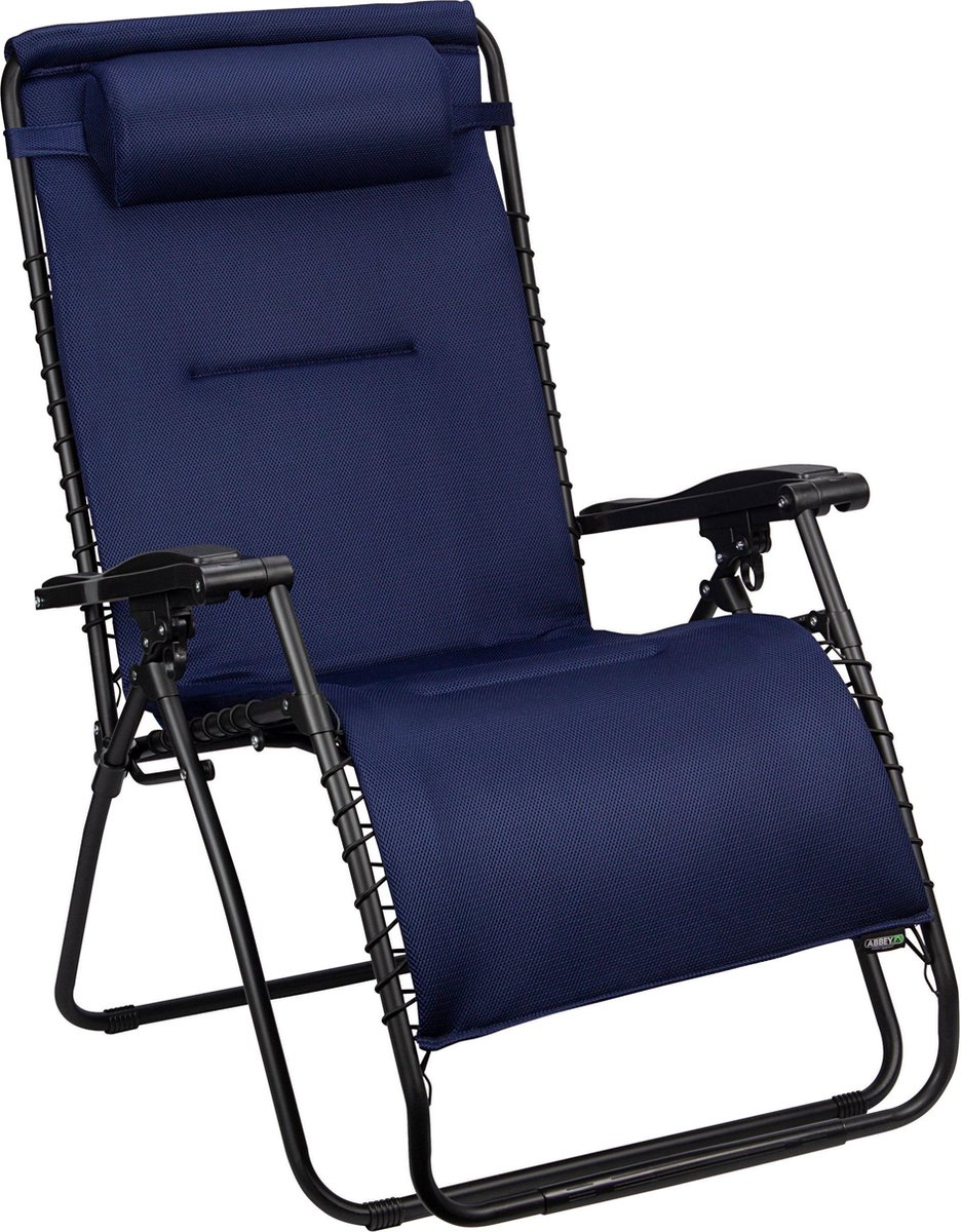 Abbey Stoel Chaise Longue - 3D Mesh Relax XXL - Marineblauw