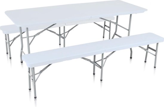 Picknicktafel - 2 banken - Plastic