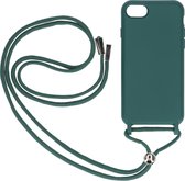 iPhone 7 Backcase silicone met koord groen