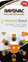 Rayovac Proline Advanced - hoortoestel batterij P13 - oranje sticker - Horend Goed