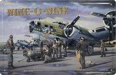 Wandbord – Nine O Nine - Navy Airplane – Oorlog – Straaljager – WW2 - Piloot - Vintage - Retro -  Wanddecoratie – Reclame bord – Restaurant – Kroeg - Bar – Cafe - Horeca – Metal Sign - 20x30cm
