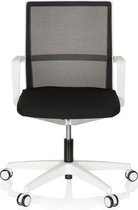 Bureaustoel - Met Armleuning - Stof/Netstof - Wit/Zwart - Move-Tec 3D