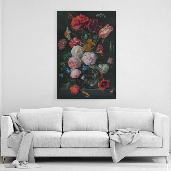 Stilleven Met Bloemen 100 X 150cm Jan Davidsz De Heem Schilderij Op Canvas Op Bol Com