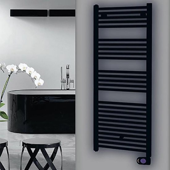Badkamer radiator zwart - 500 x 905 mm - 500 - elektrisch |