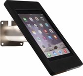 iPad wandhouder Fino voor iPad 2/3/4 – zwart/RVS – homebutton & camera bedekt