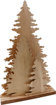 Grundig Kerstdecoratie Led 28 X 44 Cm Hout Beige