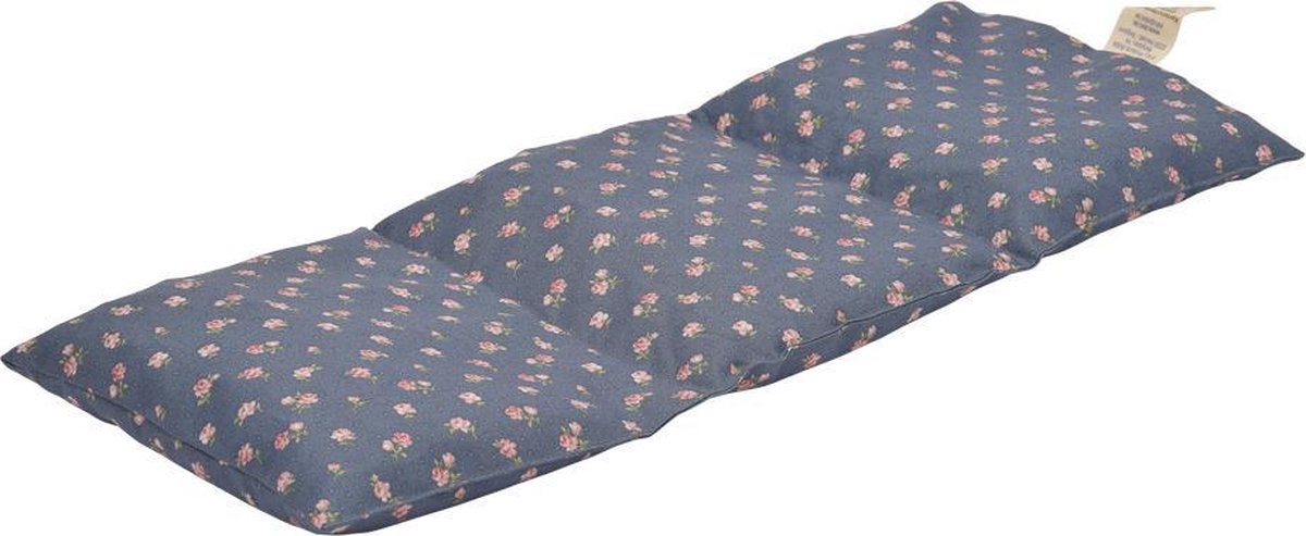 Goedkoopste Kersenpitje Cervico 50 x 20 cm | Donker Blauw met Bloemen, Warmte Kussen - Opwarmbaar - Koud Warm Kompres