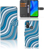 Book Case Huawei P Smart 2020 Hoesje Waves Blue