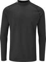 UA CGI LS Golf Mock-Black / Black / Halo Gray