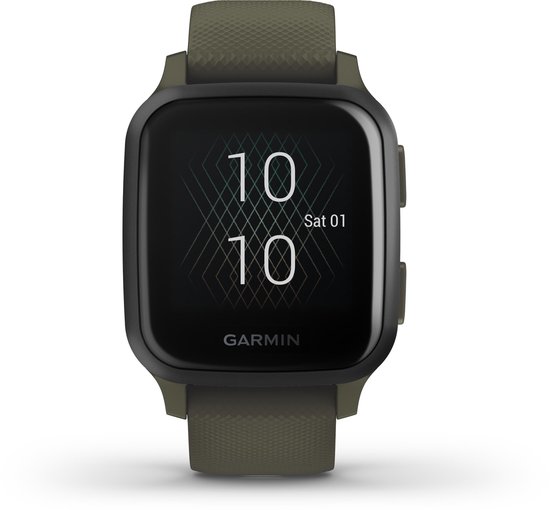 Garmin Venu Sq Music Health Smartwatch - Helder touchscreen - Muziekopslag - 5ATM Waterdicht - Moss/Slate