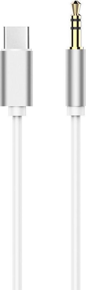 Adapter HF / audio Type C naar Jack 3,5 mm male - wit