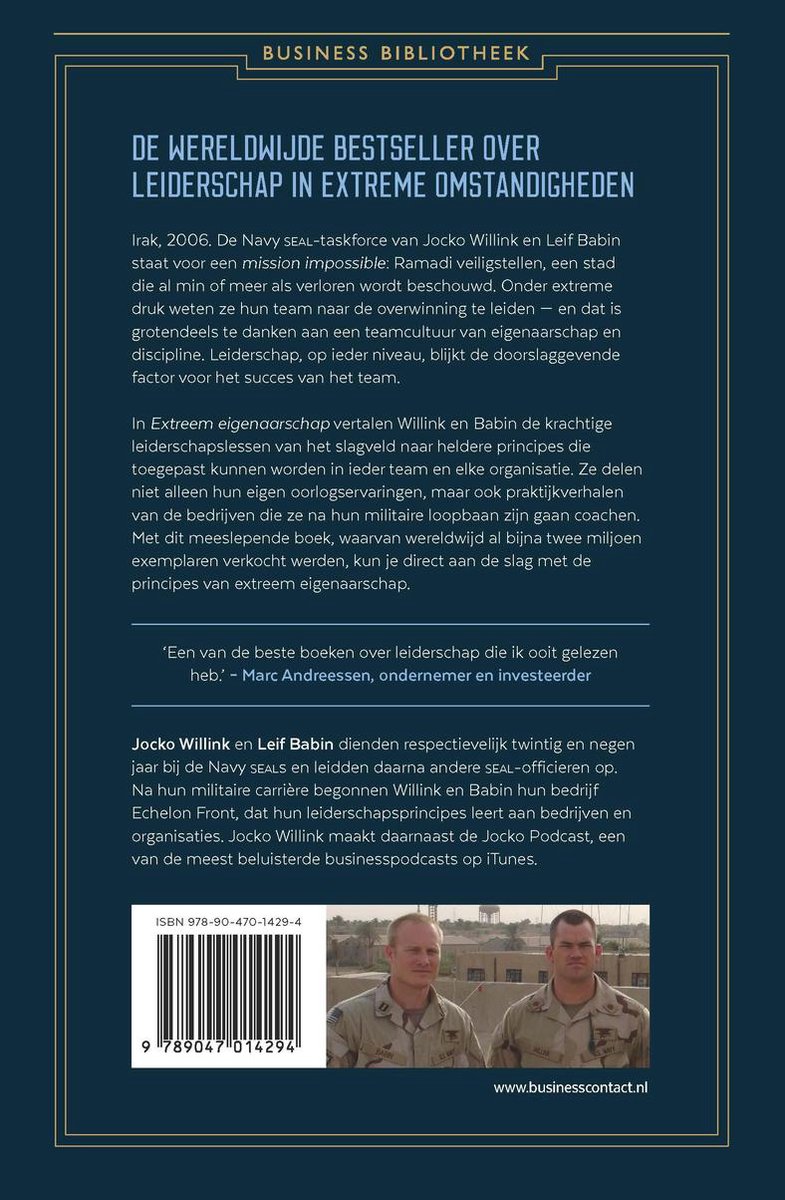 Extreem eigenaarschap - back cover