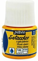 Pébéo Setacolor Buttercup Gele Textielverf - 45ml textielverf voor lichte stoffen