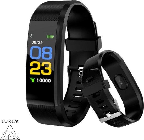 | Horloge Zoals Fitbit Fitness Bloeddrukmeter Stappenteller -...