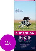 Eukanuba Growing Puppy Medium Breed Kip - Nourriture pour chiens - 2 x 12 kg