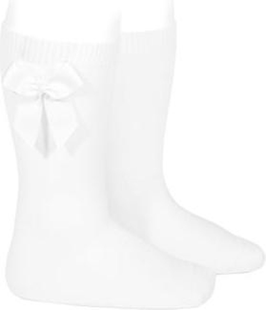Cóndor Kniekous Met Grosgrain Strik | 2482/2| Wit | 35-38 | maat 10