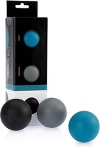 Avento Massageballen 5,0 Cm Blauw/grijs/zwart 3 Stuks