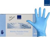 Abena - Nitril Wegwerp Handschoenen - Latexvrij - New Formulatie - Blauw- Maat L -100 Stuks