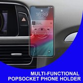 Multi-Functionele Popsocket Telefoonhouder Voor In Je Auto Of Huis - Multi-Surface Mount For Car - Dashboard - Op Tafel - Aan De Muur - Op Ramen - Zwart
