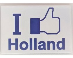 Koelkast magneet I like Holland, opgestoken facebook duim