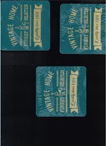 Vintage Home onderzetters 12 stuks donkergroen