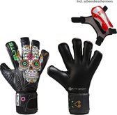 Elite - Calavera 2020 - Keepershandschoenen - met scheenbeschermers & Elite Andalucia sleutelhanger - maat 9 - voetbal keepershandschoenen - keepershandschoen - Goalkeeper handschoen