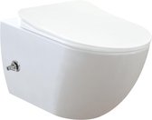 Toiletpot/wandcloset Creavit FE322.00800 rimfree/rimless Wit met softclose en quickrelease toiletzitting/toiletbril