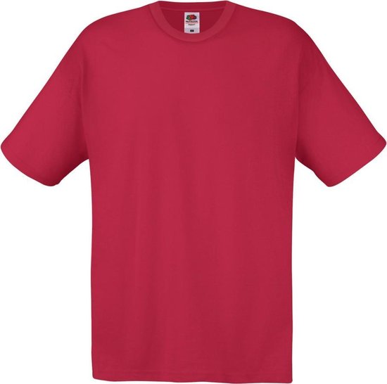 Fruit Of The Loom T-shirt à manches courtes Original Full Cut Screen Stars pour homme (rouge brique)