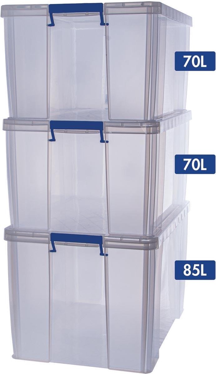Bankers Box ProStore opbergbox plastic Bonus Pack 2, 1x85L, 2x70L