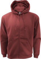 Fruit Of The Loom Heren Met Ritssluiting Sweatshirt Met Capuchon / Hoodie (Bordeaux)