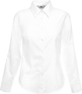 Fruit Of The Loom Vrouwen Dames-Fit Oxford-shirt Lange Mouwen (Wit)