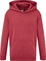 Fruit Of The Loom Kinder Unisex Sweatshirt Met Capuchon / Hoodie (Heather Rood)