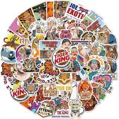 Tiger King stickers - 50 stuks - mix voor laptop, muur, deur, agenda, telefoon etc.