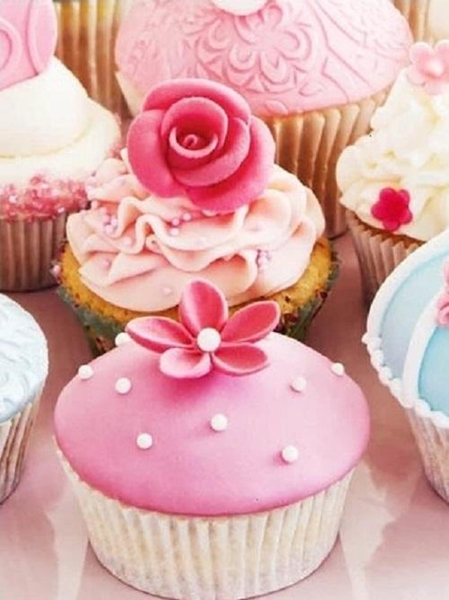Evershine diamond painting voor volwassenen cupcake TA-8742 vierkante steentjes 30 X 40