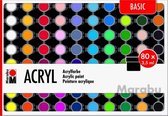 Marabu Acryl Basic Acrylverf 3,5 ml 80 stuk(s)