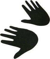 Tepelcover handen zwart | Versiering - Sexy - Sticker