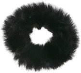 Scrunchie Haarelastiek Furry Zwart